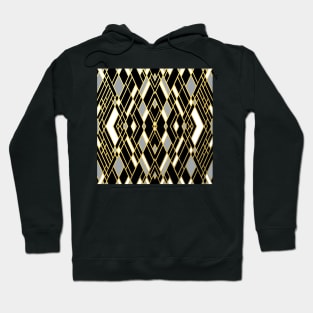 Art Deco Grey Zoom Gold Hoodie